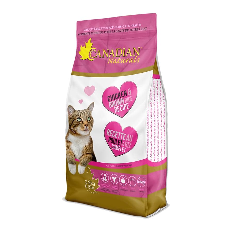 A bag of Canadian Naturals Chicken & Brown Rice cat food